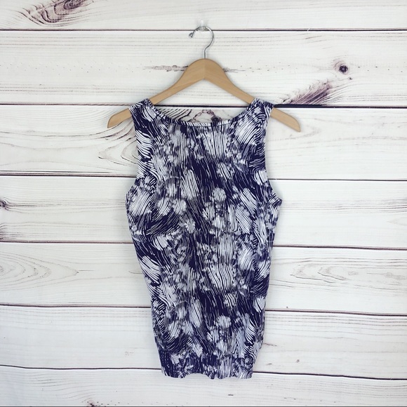 Ann Taylor Purple Pattern Knitted Tank Top M - Picture 5 of 6